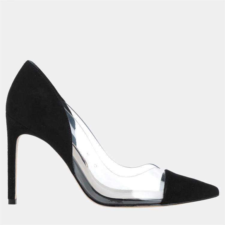 Pre Owned Sophia Webster PVC and Suede Pointed Toe Pumps Size 38.5