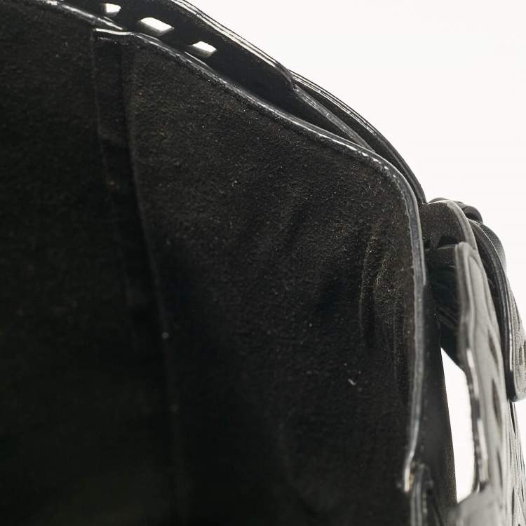 Pre Owned Sophia Webster Black Leather Lasercut Liara Tote