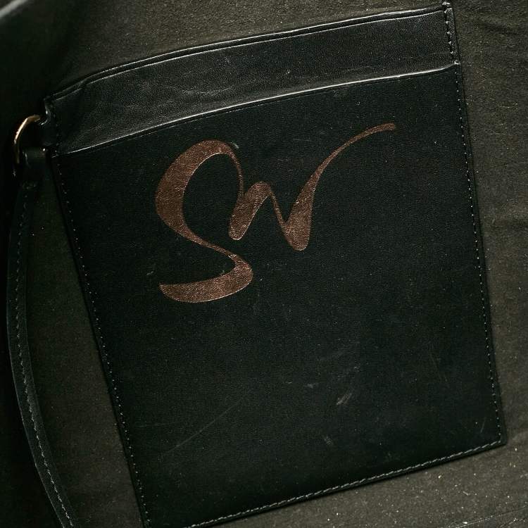 Pre Owned Sophia Webster Black Leather Lasercut Liara Tote
