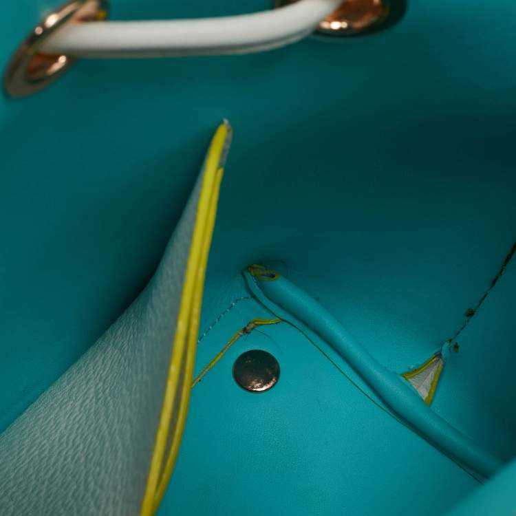 Pre Owned Sophia Webster White Leather Romy Drawstring Bucket Bag