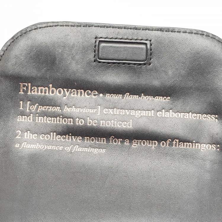Pre Owned Sophia Webster Black Leather Flamingo Shoulder Bag