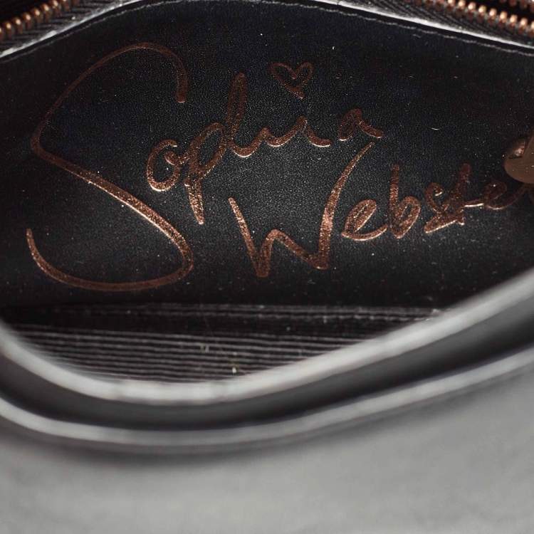 Pre Owned Sophia Webster Black Leather Flamingo Shoulder Bag
