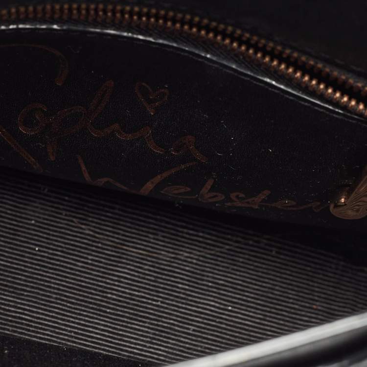 Pre Owned Sophia Webster Black Leather Flamingo Shoulder Bag