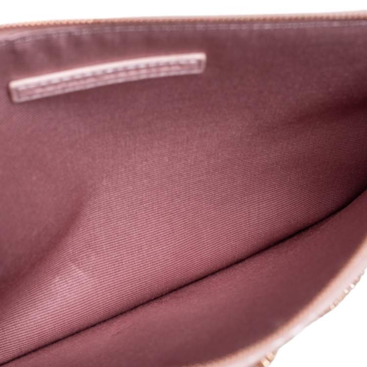 Pre Owned Sophia Webster Powder Pink Leather Flowwy Royalty Wristlet Clutch