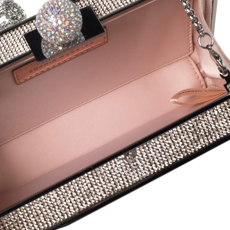 Pre Owned Sophia Webster Multicolor Crystal Embellished Clara Box Clutch