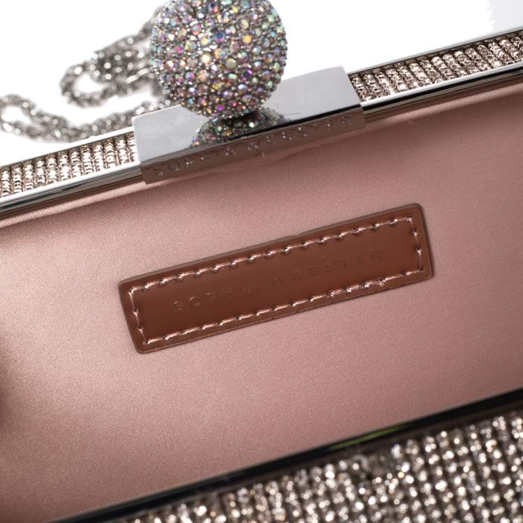 Pre Owned Sophia Webster Multicolor Crystal Embellished Clara Box Clutch