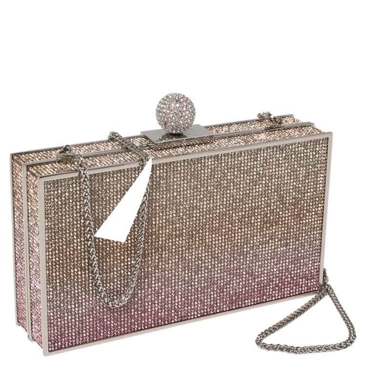 Pre Owned Sophia Webster Multicolor Crystal Embellished Clara Box Clutch