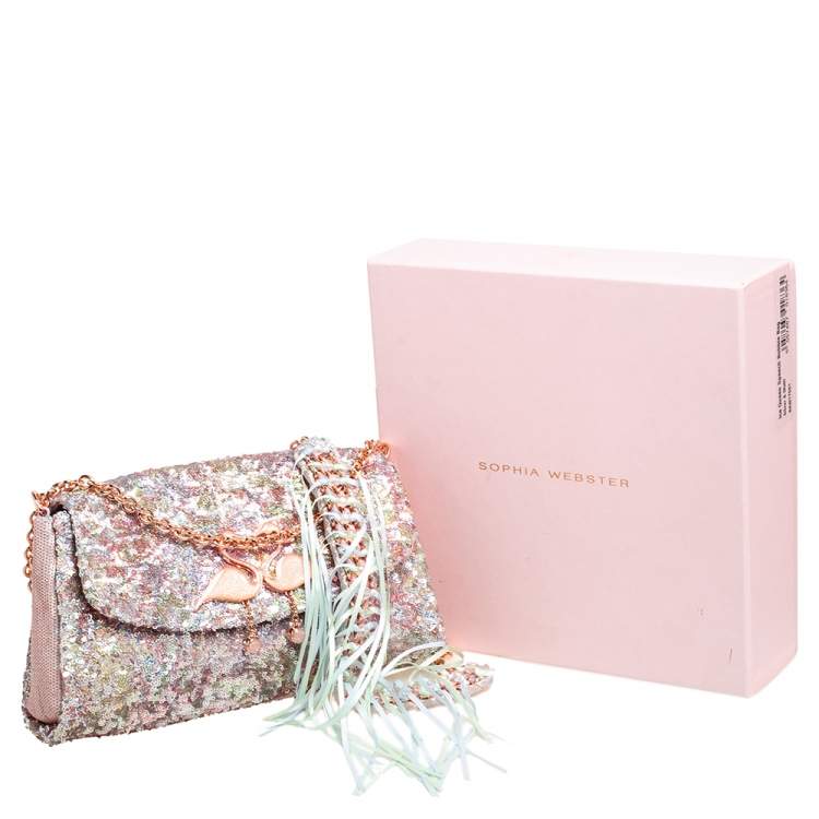 Pre Owned Sophia Webster Multicolor Sequin Flap Shoulder Bag