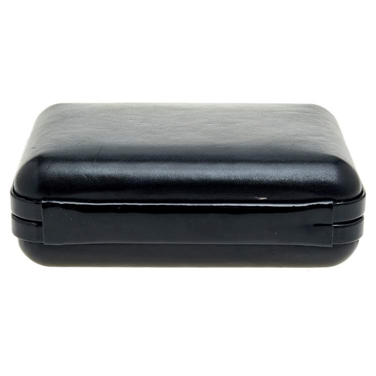 Pre Owned Sophia Webster Black Leather Vivi Butterfly Handle Box Clutch