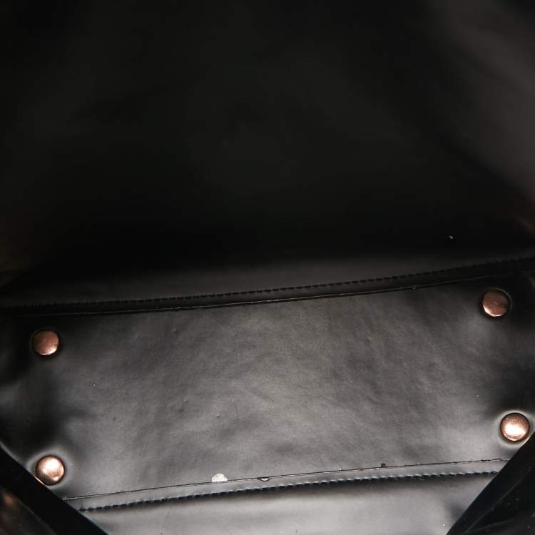 Pre Owned Sophia Webster Black Butterfly Embossed Leather Chain Tote