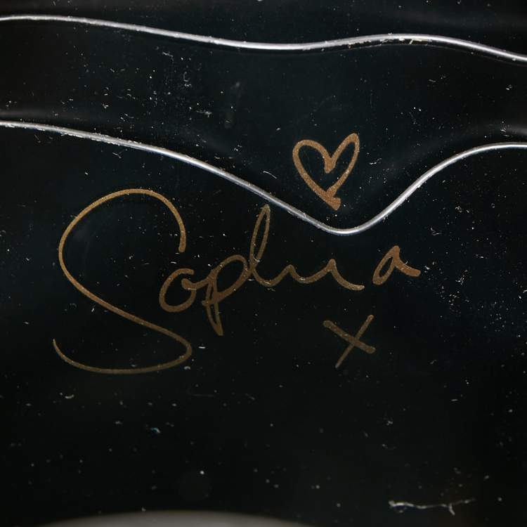 Pre Owned Sophia Webster Black Butterfly Embossed Leather Chain Tote