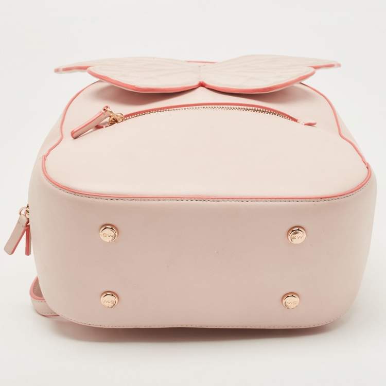 Pre Owned Sophia Webster Light Pink Leather Small Kiko Butterfly Backpack