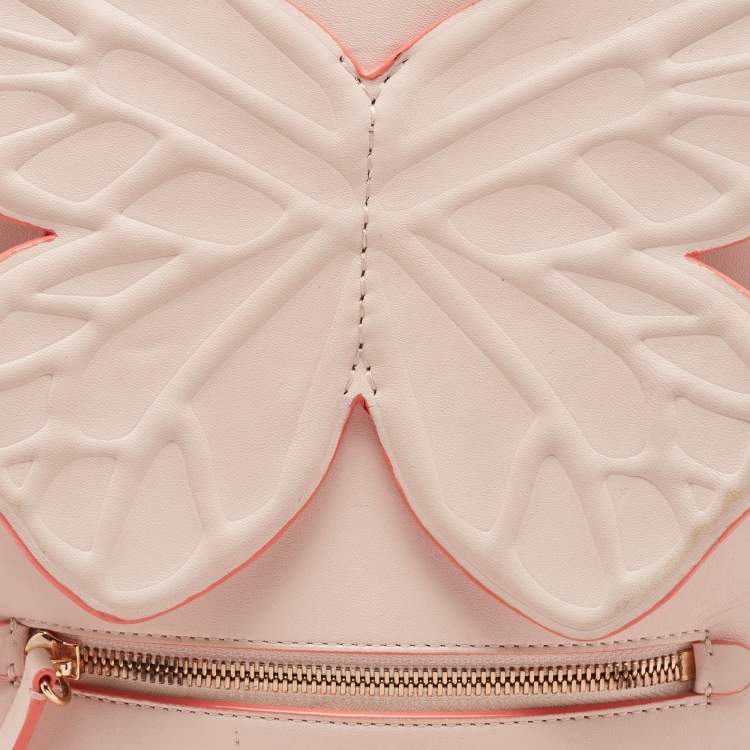 Pre Owned Sophia Webster Light Pink Leather Small Kiko Butterfly Backpack
