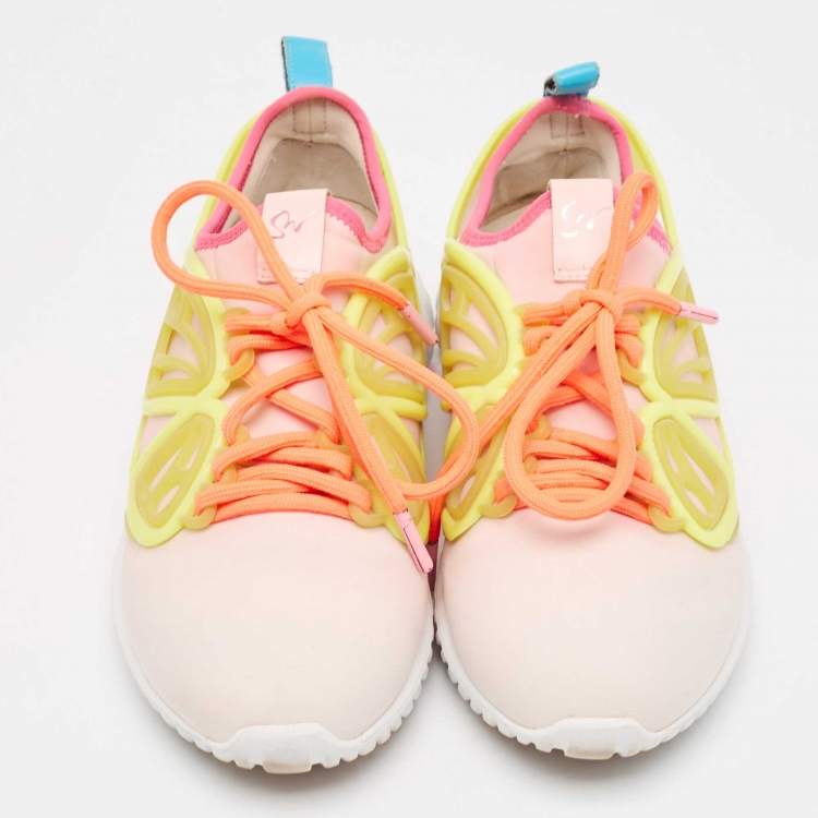 Pre Owned Sophia Webster Multicolor Nylon Lace Up Sneakers Size 38
