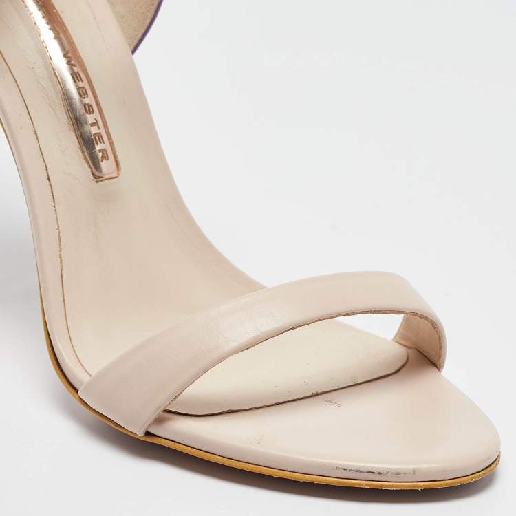 Pre Owned Sophia Webster Multicolor Leather Chiara Butterfly Sandals Size 37.5