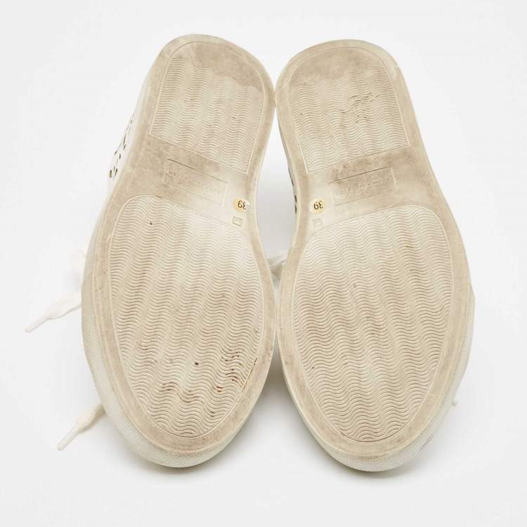 Pre Owned Sophia Webster White Leather Lace Up Sneakers Size 39