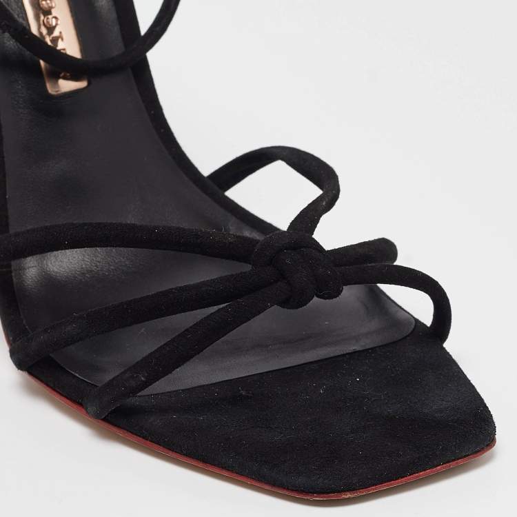 Pre Owned Sophia Webster Black Suede Flo Flamingo Sandals Size 39