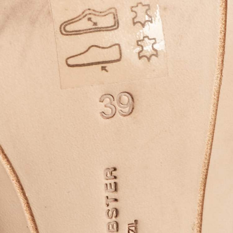 Pre Owned Sophia Webster Silver Leather Floral Applique Slingback Sandals Size 39
