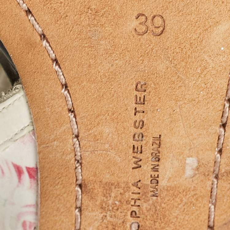 Pre Owned Sophia Webster Multicolor Leather Lacey Ankle Strap Sandals Size 39