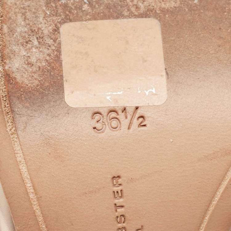 Pre Owned Sophia Webster Rose Gold Leather Crystal Embellished Heel Coco Pumps Size 36.5