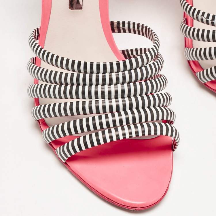 Pre Owned Sophia Webster Multicolour Glitter Leather Ankle Strap Sandals Size 40