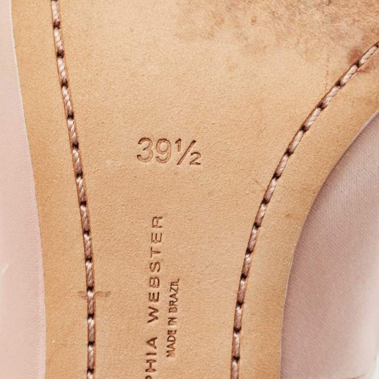 Pre Owned Sophia Webster Light Pink Satin Lilico Pumps Size 39.5