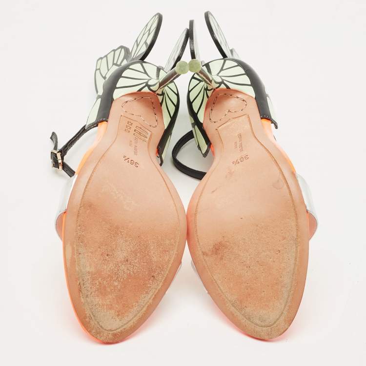 Pre Owned Sophia Webster Multicolor Leather Evangeline Ankle Strap Sandals Size 36.5