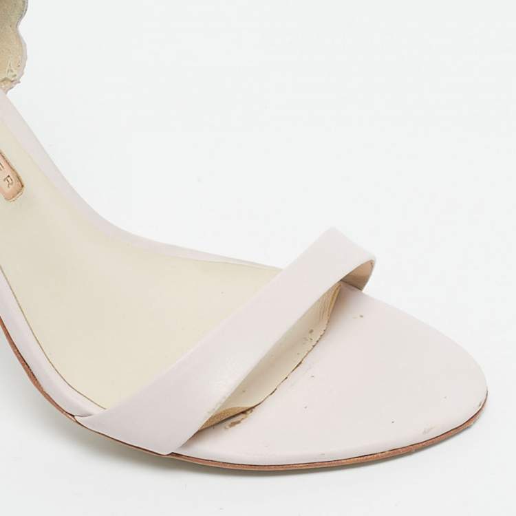 Pre Owned Sophia Webster Light/Gold Pink Glitter and Leather Heavenly Ankle Strap Sandals Size 40
