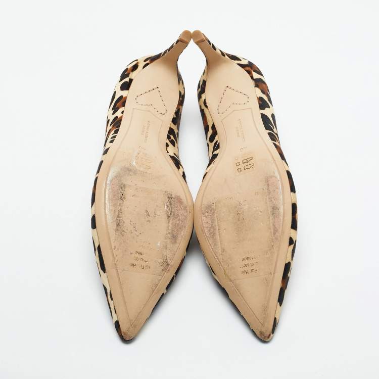 Pre Owned Sophia Webster Beige/Brown Calf Hair Rio Pumps Size 40