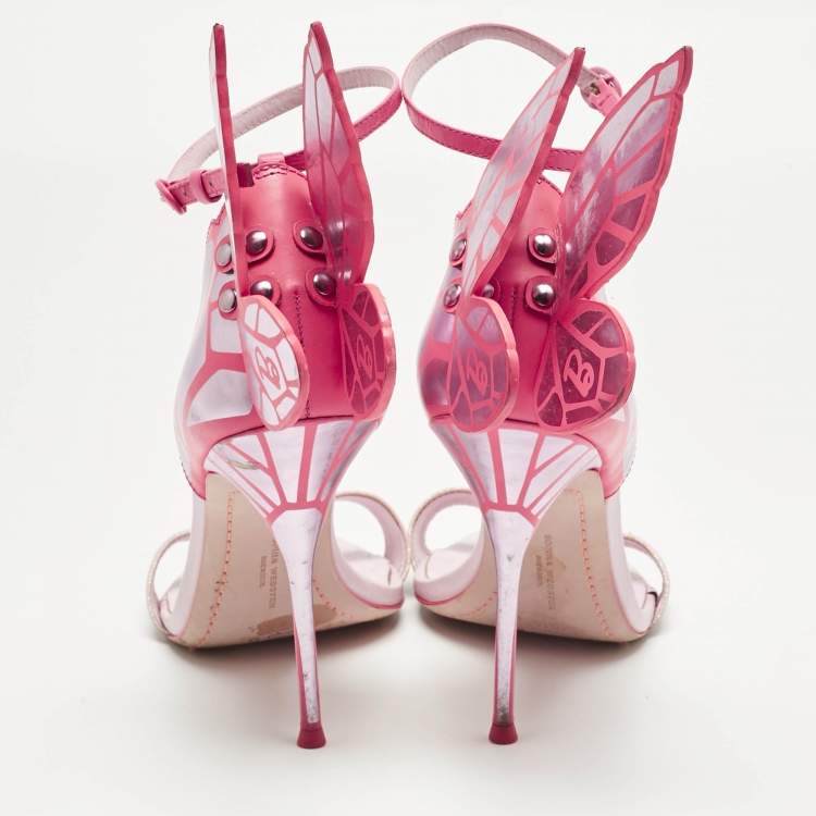 Pre Owned Sophia Webster Multicolor Leather Chiara Ankle Strap Sandals Size 40.5