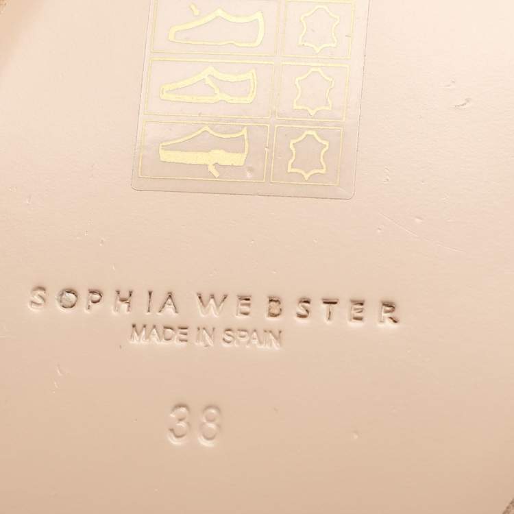 Pre Owned Sophie Webster Sunset Leather Paloma Butterfly Mules 38