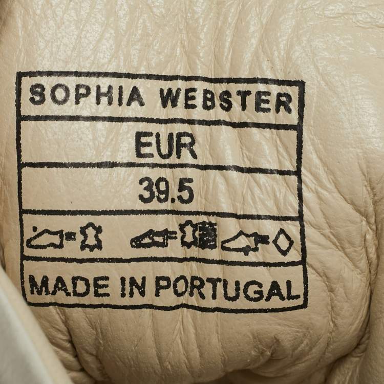 Pre Owned Sophia Webster Black/White Suede and Patent Leather Riko Sneakers Size 39.5