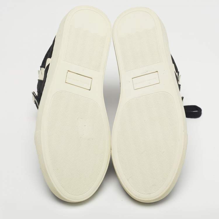 Pre Owned Sophia Webster Black/White Suede and Patent Leather Riko Sneakers Size 39.5