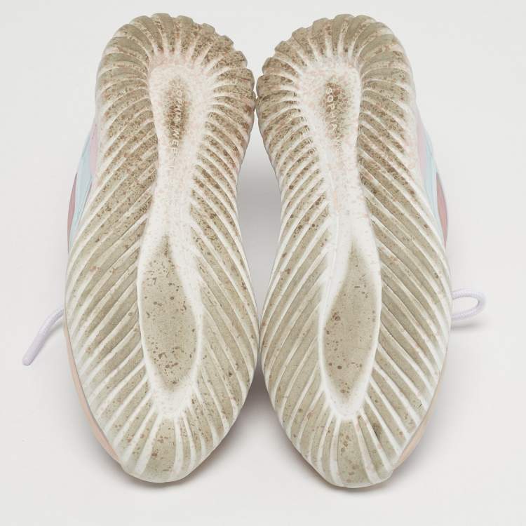 Pre Owned Sophia Webster Pink Knit Fabric, Suede and Rubber Candyfloss Fly By Sneakers Size 38