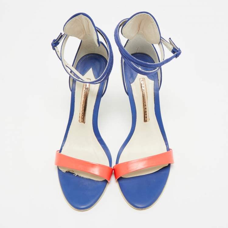 Pre Owned Sophia Webster Nicole Size 36 Multicolor Canvas and Leather Ankle Strap Sandals