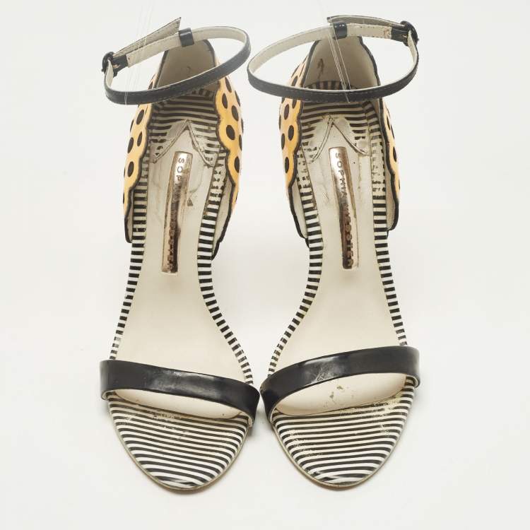 Pre Owned Sophia Webster Lilico Size 36 Multicolor Patent Leather Ankle Strap Sandals