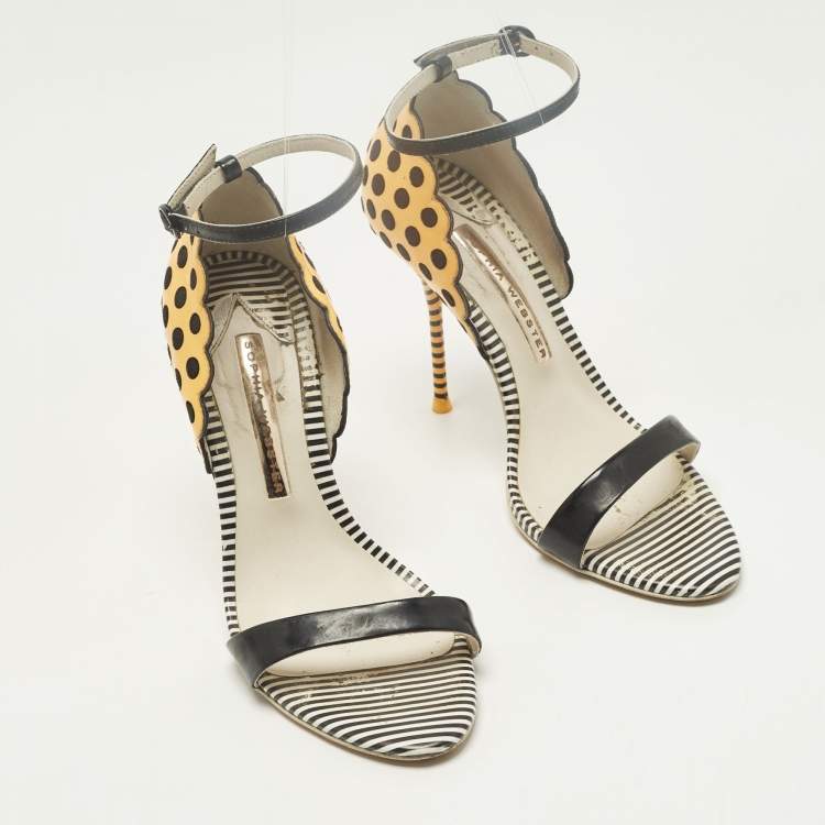 Pre Owned Sophia Webster Lilico Size 36 Multicolor Patent Leather Ankle Strap Sandals