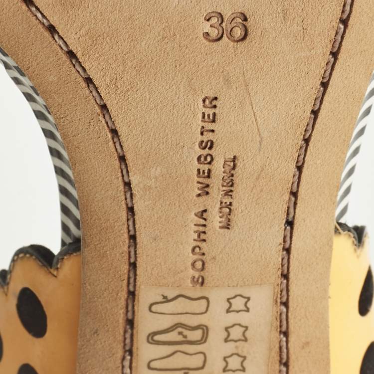 Pre Owned Sophia Webster Lilico Size 36 Multicolor Patent Leather Ankle Strap Sandals