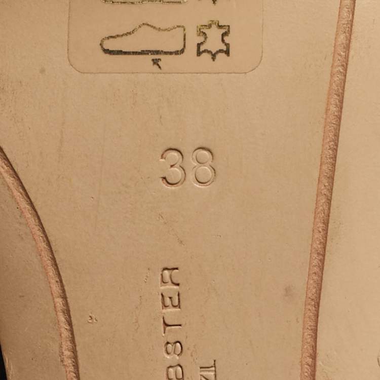 Pre Owned Sophia Webster Size 38 Black/Rose Gold Leather Angelo Slingback Pumps