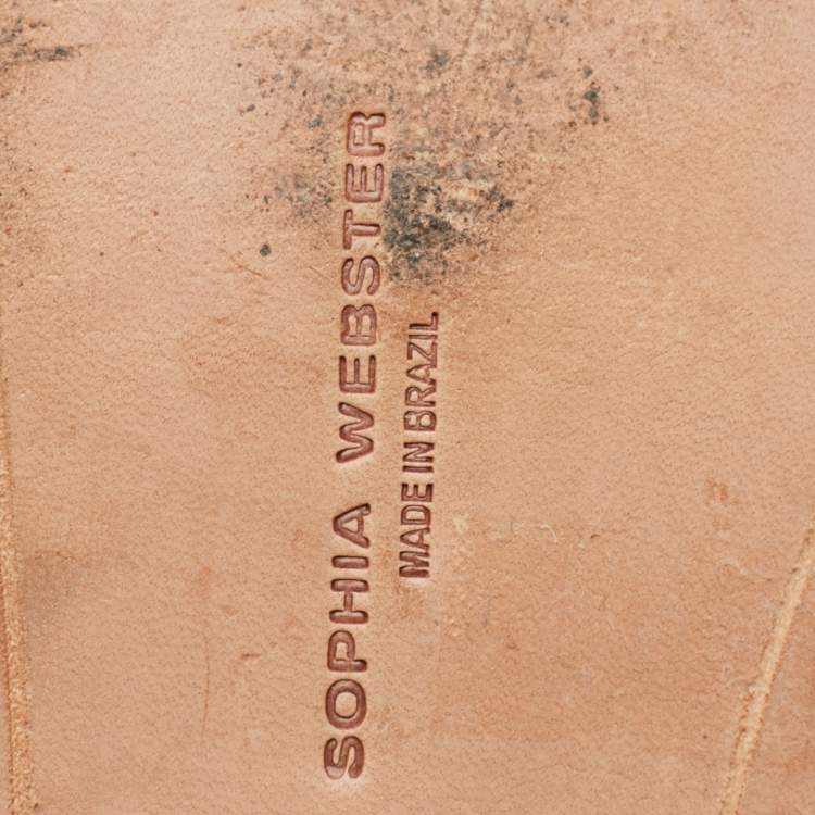 Pre Owned Sophia Webster Size 39 Multicolor Camo Print Leather Gladiator Flat Sandals 