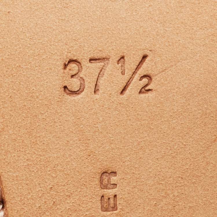 Pre Owned Sophia Webster Coco Flamingo Size 37.5 Metallic Rose Gold Leather Pointed Toe Pumps