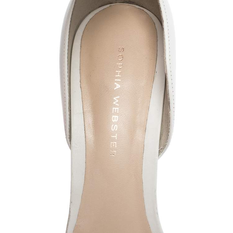 Pre Owned Sophia Webster White Leather Nicole Sandals Size 38