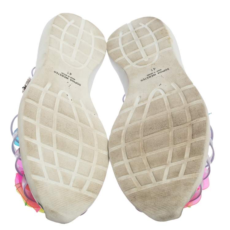 Pre Owned Sophia Webster Multicolor PVC  Jumbo Lilico T Strap Sandals Size 41