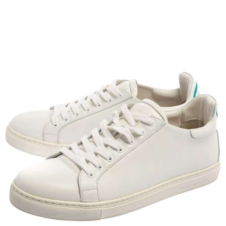 Pre Owned Sophia Webster White Leather Bibi Butterfly Sneakers Size 39.5
