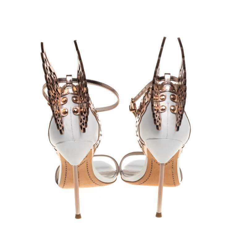 مملوكة مسبقًا Sophia Webster Gold Leather Evangeline Sandals Size 40