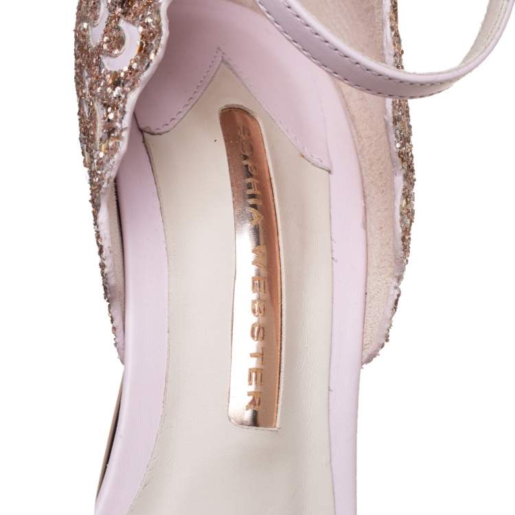 Pre Owned Sophia Webster Pink Leather Evangeline Open Toe Ankle Strap Sandals Size 40