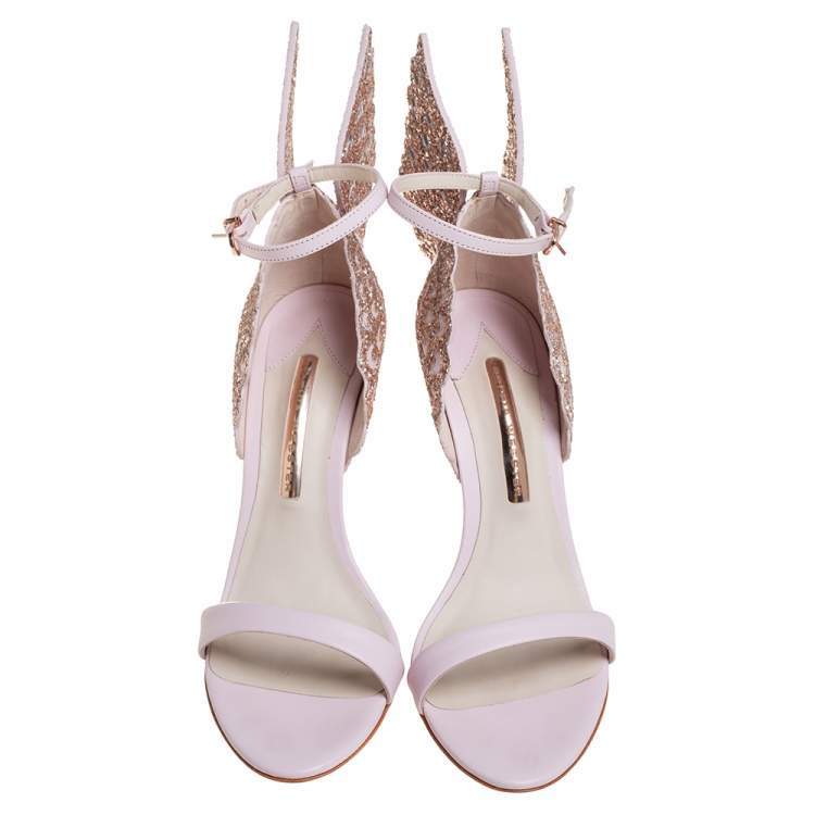 Pre Owned Sophia Webster Pink Leather Evangeline Open Toe Ankle Strap Sandals Size 40