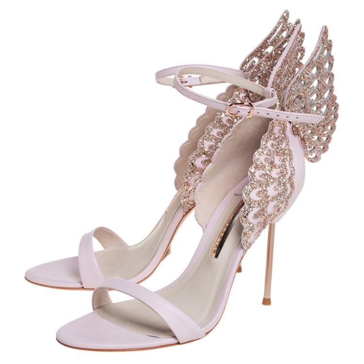 Pre Owned Sophia Webster Pink Leather Evangeline Open Toe Ankle Strap Sandals Size 40