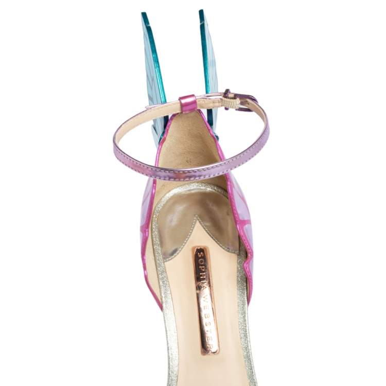 Pre Owned Sophia Webster Multicolour Leather Chiara Ankle Strap Sandals Size 41