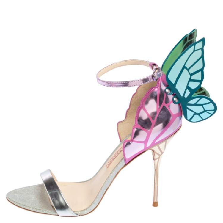 Pre Owned Sophia Webster Multicolour Leather Chiara Ankle Strap Sandals Size 41